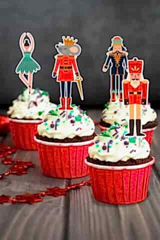 Kurşun Askerler ve Balerin Yılbaşı Yeni Yıl Kürdan Süsleri Cupcake Süsleri Lüks Büyük Boy 10lu Paket