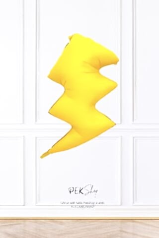 Şimşek Folyo Balon Süper Kahramanlar Tema Balonlar Sarı Şimşek Balon