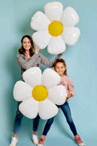 Papatya Folyo Balon Papatya Tema Orta Boy 55 cm