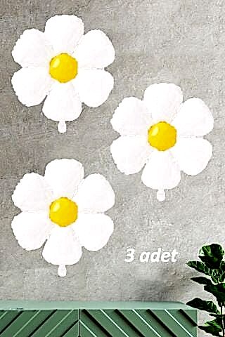 3 Adet Papatya Folyo Balon Küçük Boy