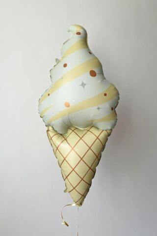 Retro Külahlı Dondurma Folyo Balon Retro Renkler Dondurma Balon