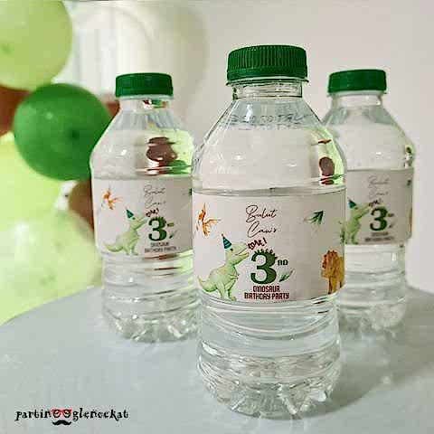 Dinazor Konsept Su Şişesi Etiketi