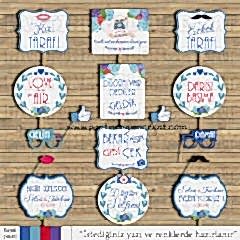 Kartopu Bahçesi Konsept Konuşma Balonları Seti