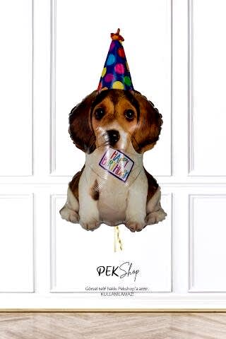 Sevimli Doğum Günü Köpeği Balon Birthday Puppy Minik Balon 14inç