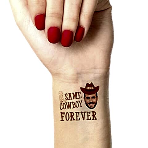 Same Cowboy Forever Konsept Fotoğraflı Geçici Dövme