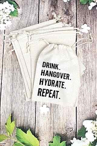 Hangover Kit Kesesi - 10 Adet - Drink - Hangover - Hydrate - Repeat