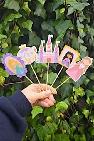 Prenses Tema Kürdan Süsleri Lüks Büyük Boy 10lu Paket