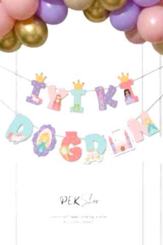 Prenses İyi Ki Doğdun Banner Prenses Tema Doğum Günü Parti Süsleri İpe Dizili Duvar Süsü