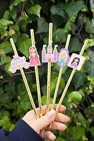 Prenses Pipet Süsleri 10lu Prenses Konsept Lüks Pipet Paketi