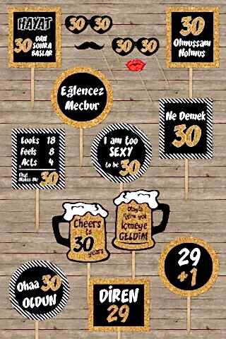 30 Yaş Doğum Günü Konuşma Balonları, Altın Konsept