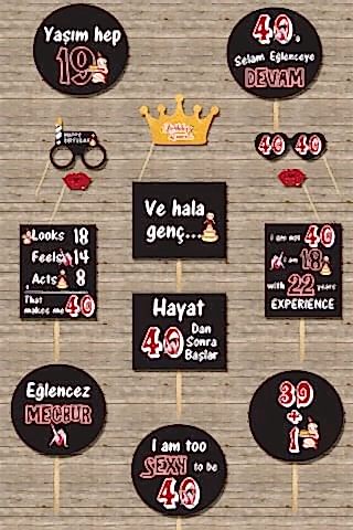 40 Yaş Doğum Günü Konuşma Balonları, Betty Boop Konsept