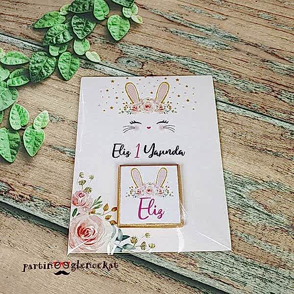 Tavşan Konsept Kartlı Çikolata Hediyelik