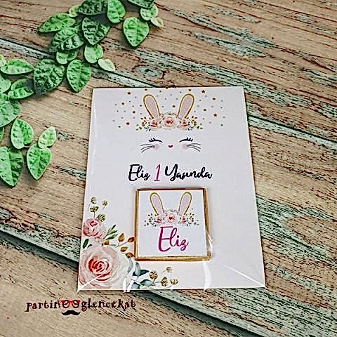 Tavşan Konsept Kartlı Çikolata Hediyelik