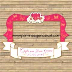 Kelebekli Tasarım Kına Hatıra Fotoğraf Çerçevesi