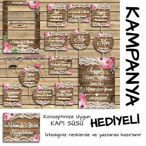 Ahşap Rustik Dantel Konsept 2li Kampanyalı Paket