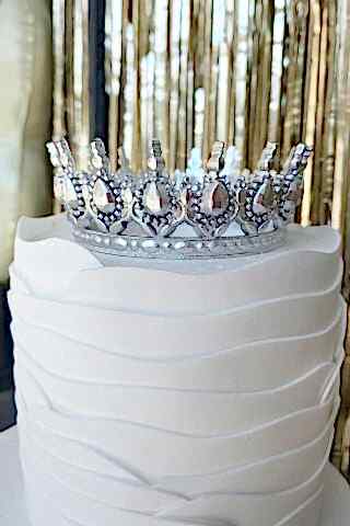 Gümüş Pasta Tacı Tam Tur Kalın Mika Pasta Tacı