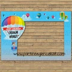 Hava Balonu Tasarım Hatıra Fotoğraf Çerçevesi