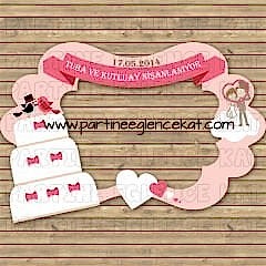 Nişan Pastası Tasarım Hatıra Fotoğraf Çerçevesi