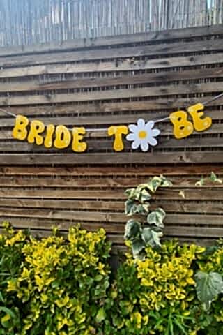 Bride To Be Banner Papatya Konsept Bride To Be Yazı Duvar Süsü