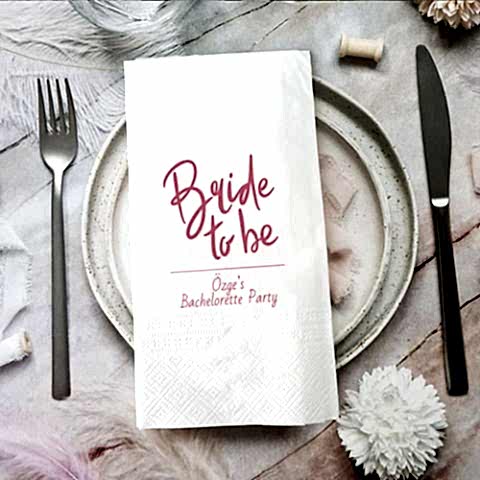 ''Bride To Be''Bekarlığa Veda Partisi İsimli Peçete