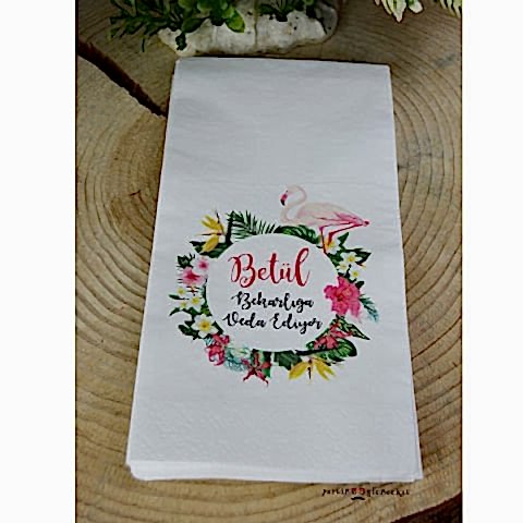 Flamingo Konsept İsimli Bekarlığa Veda Peçetesi