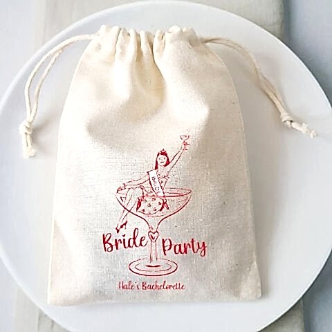 Bride Party Kadehte Kız Konsept Hediye Kesesi