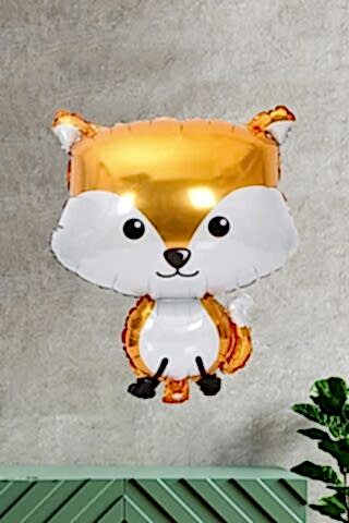 Tilki Şeklinde Folyo Balon Woodland Konsept Doğum Günü Balonları
