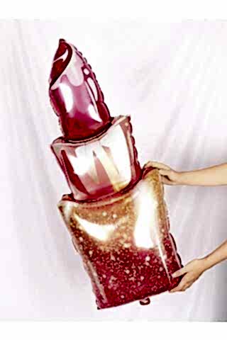 Ruj Şeklinde Folyo Balon Doğum Günü Parti Balonu