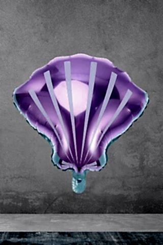 Deniz Kabuğu İstiridye Şekilli Büyük Folyo Balon Doğum Günü Süsleme Balonu