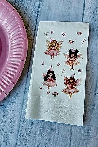 Peri Kızları Desenli Peri Kızı Konsept Baskılı Peçete 20li