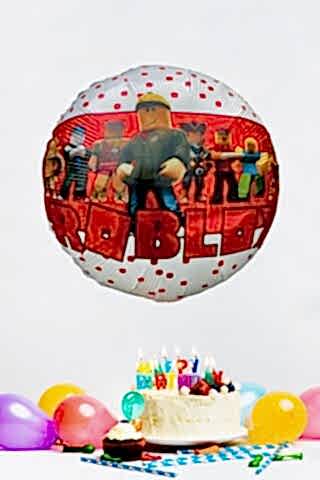 Roblox Yuvarlak Folyo Balon KIRMIZI