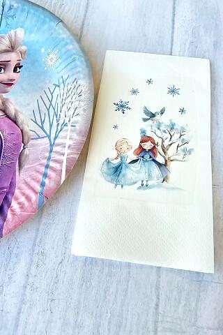 Elsa Frozen Karlar Kraliçesi Konsept Baskılı Peçete 20li