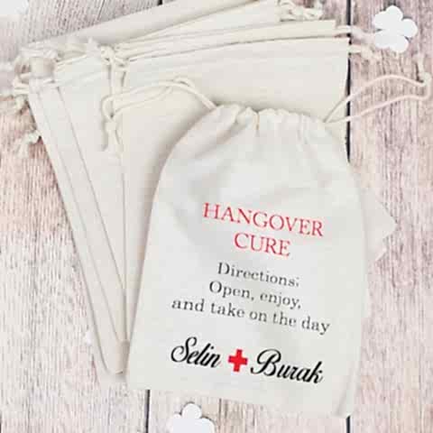 Kişiye Özel Hangover Cure Baskılı Hangover Kit Kesesi