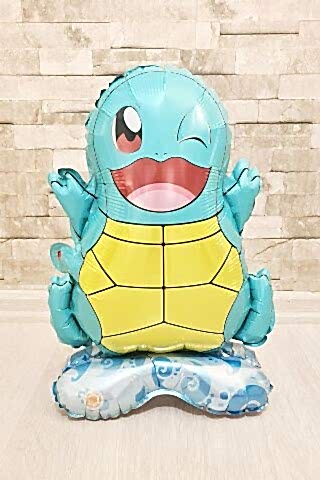 Ayaklı Squirtle Folyo Balon Kendi Dik Durabilen Squirtle Balon Pokemon Konsept