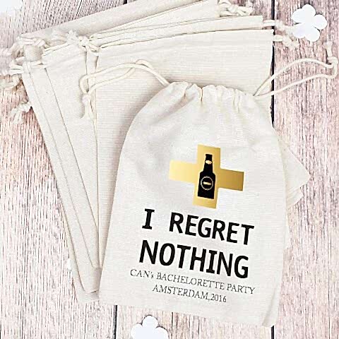 İsme Özel Baskılı Kese I Regret Nothing Hangover Kit