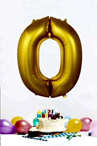 Gold Rakam Folyo Balon Gold Sayı Balonlar 16 inç 40 cm