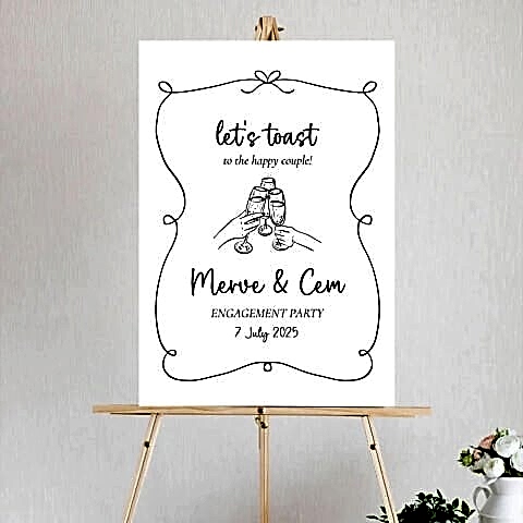 Let's Toast Konsept Karşılama Panosu