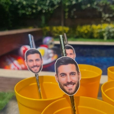 Kişiye Özel Fotoğraf Baskılı Pipet Takımı 5 li