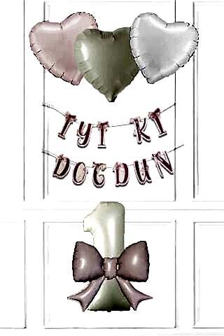 Pembe Fiyonk Konsept Doğum Günü Balon Seti Set223