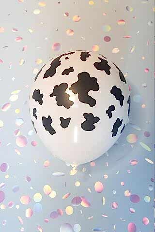 İnek Desen Baskılı Balonlar 12'' Inç Balon Çiftlik Temalı Doğum Günü Balonları 10 lu