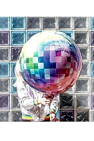 Renkli Disko Topu Şeklinde Balon - Doğum Günü Parti Balonu