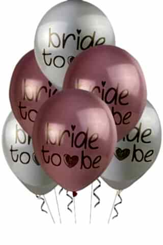 Bride To Be Balonları - Pembe Beyaz 6'lı Paket