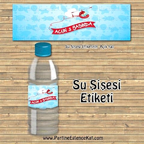 Helikopter Konsept Su Şişesi Etiketi