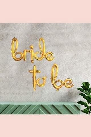 Bride To Be Balon , El Yazısı İmza Gold Renk Bekarlığa Veda Balonu