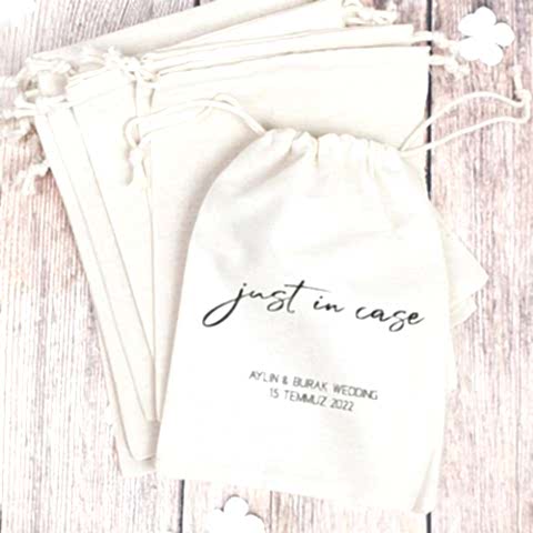 Just in Case Baskılı Hangover Kit Bez Kese