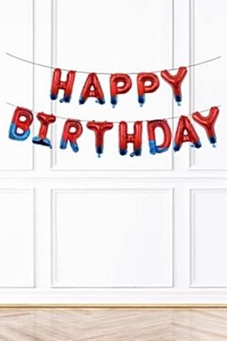 Happy Birthday Balon Seti Örümcek Adam Konsept