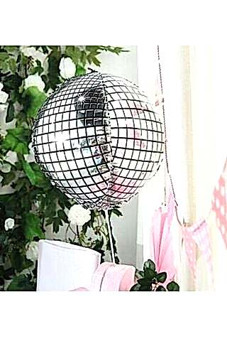 Gümüş Disko Topu Şekilli Folyo Balon