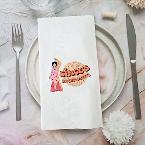 Retro Disko Bekarlığa Veda Baskılı Peçete