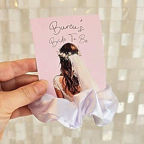 Duvaklı Gelin Konsept Hediyelik Saten Toka