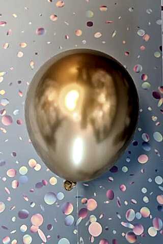 Krom Gold Balon Aynalı Balon 10lu